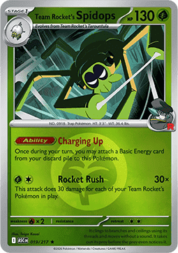 Team Rocket's Spidops 019 — Ascended Heroes: Additionals (English Pokémon TCG card)
