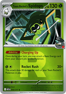 Team Rocket's Spidops 019 — Ascended Heroes: Additionals (English Pokémon TCG card)
