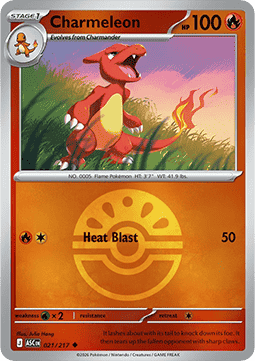Charmeleon 021 — Ascended Heroes: Additionals (English Pokémon TCG card)