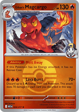 Ethan's Magcargo 024 — Ascended Heroes: Additionals (English Pokémon TCG card)