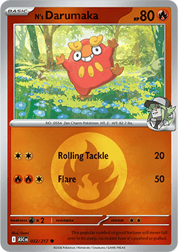 N's Darumaka 032 — Ascended Heroes: Additionals (English Pokémon TCG card)