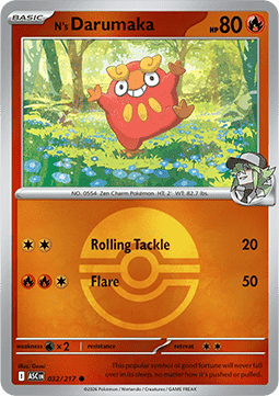 N's Darumaka 032 — Ascended Heroes: Additionals (English Pokémon TCG card)