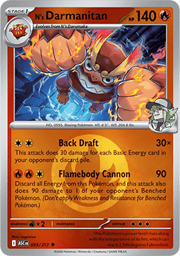 N's Darmanitan 033 — Ascended Heroes: Additionals (English Pokémon TCG card)