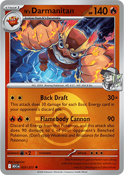 N's Darmanitan 033 — Ascended Heroes: Additionals (English Pokémon TCG card)