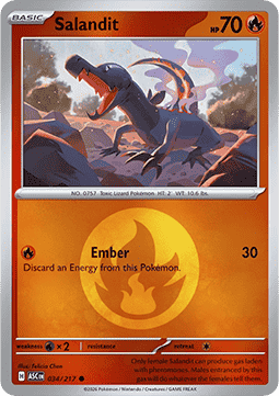 Salandit 034 — Ascended Heroes: Additionals (English Pokémon TCG card)