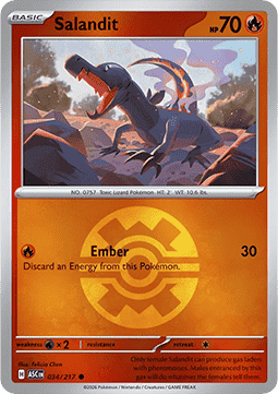 Salandit 034 — Ascended Heroes: Additionals (English Pokémon TCG card)