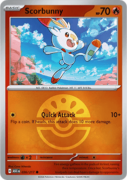 Scorbunny 036 — Ascended Heroes: Additionals (English Pokémon TCG card)