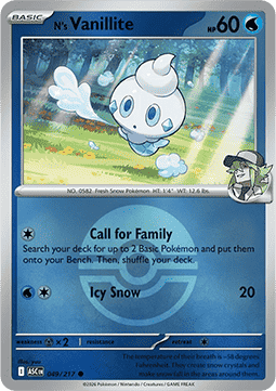N's Vanillite 049 — Ascended Heroes: Additionals (English Pokémon TCG card)