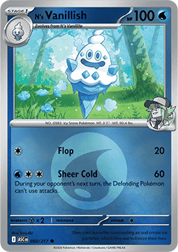 N's Vanillish 050 — Ascended Heroes: Additionals (English Pokémon TCG card)