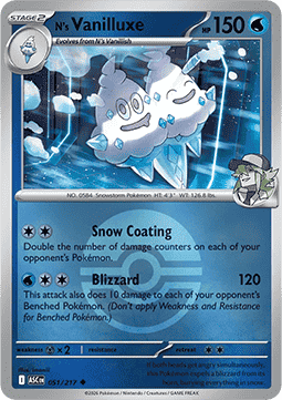 N's Vanilluxe 051 — Ascended Heroes: Additionals (English Pokémon TCG card)