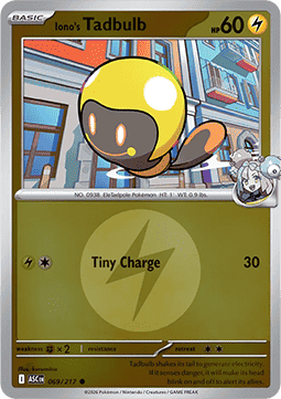 Iono's Tadbulb 069 — Ascended Heroes: Additionals (English Pokémon TCG card)