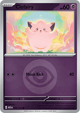 Clefairy 074 — Ascended Heroes: Additionals (English Pokémon TCG card)