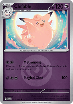 Clefable 075 — Ascended Heroes: Additionals (English Pokémon TCG card)