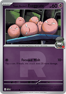 Team Rocket's Exeggcute 077 — Ascended Heroes: Additionals (English Pokémon TCG card)