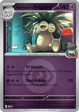 Team Rocket's Exeggutor 078 — Ascended Heroes: Additionals (English Pokémon TCG card)