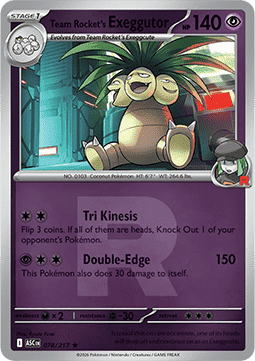 Team Rocket's Exeggutor 078 — Ascended Heroes: Additionals (English Pokémon TCG card)