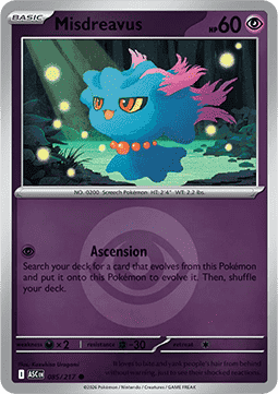 Misdreavus 085 — Ascended Heroes: Additionals (English Pokémon TCG card)