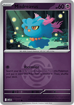 Misdreavus 085 — Ascended Heroes: Additionals (English Pokémon TCG card)