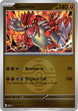 Groudon 108 — Ascended Heroes: Additionals (English Pokémon TCG card)