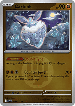 Carbink 117 — Ascended Heroes: Additionals (English Pokémon TCG card)