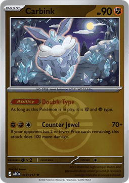 Carbink 117 — Ascended Heroes: Additionals (English Pokémon TCG card)
