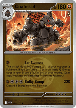 Coalossal 120 — Ascended Heroes: Additionals (English Pokémon TCG card)