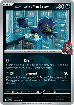 Team Rocket's Murkrow 126 — Ascended Heroes: Additionals (English Pokémon TCG card)
