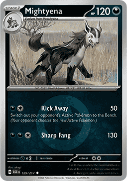 Mightyena 129 — Ascended Heroes: Additionals (English Pokémon TCG card)