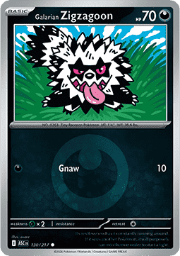 Galarian Zigzagoon 130 — Ascended Heroes: Additionals (English Pokémon TCG card)