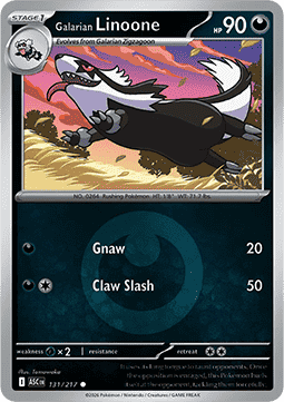 Galarian Linoone 131 — Ascended Heroes: Additionals (English Pokémon TCG card)