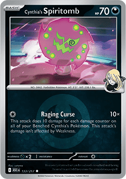 Cynthia's Spiritomb 133 — Ascended Heroes: Additionals (English Pokémon TCG card)