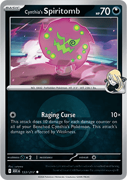 Cynthia's Spiritomb 133 — Ascended Heroes: Additionals (English Pokémon TCG card)
