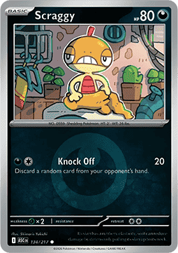 Scraggy 134 — Ascended Heroes: Additionals (English Pokémon TCG card)