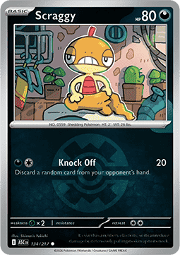 Scraggy 134 — Ascended Heroes: Additionals (English Pokémon TCG card)
