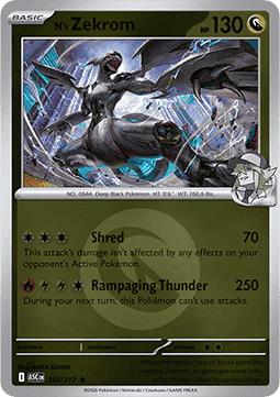 N's Zekrom 155 — Ascended Heroes: Additionals (English Pokémon TCG card)