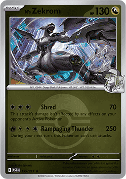 N's Zekrom 155 — Ascended Heroes: Additionals (English Pokémon TCG card)