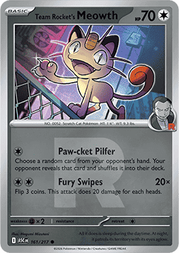 Team Rocket's Meowth 161 — Ascended Heroes: Additionals (English Pokémon TCG card)
