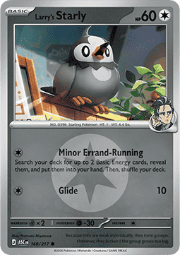Larry's Starly 168 — Ascended Heroes: Additionals (English Pokémon TCG card)