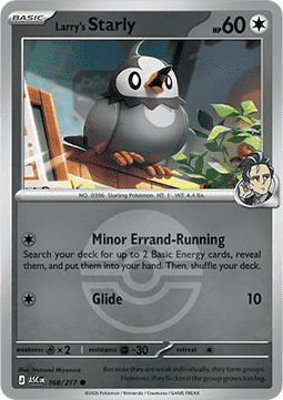Larry's Starly 168 — Ascended Heroes: Additionals (English Pokémon TCG card)