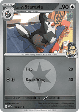 Larry's Staravia 169 — Ascended Heroes: Additionals (English Pokémon TCG card)
