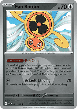 Fan Rotom 171 — Ascended Heroes: Additionals (English Pokémon TCG card)