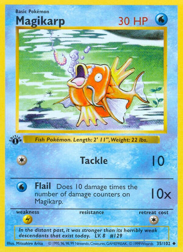 Magikarp 035 — Base Set (Shadowless) (English Pokémon TCG card)