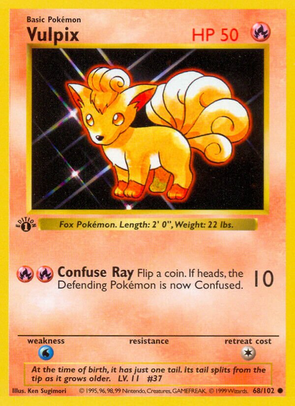 Vulpix 068 — Base Set (Shadowless) (English Pokémon TCG card)