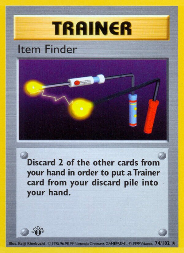 Item Finder 074 — Base Set (Shadowless) (English Pokémon TCG card)