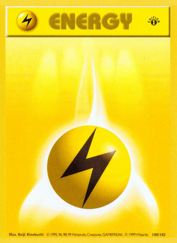 Lightning Energy 100/102 — Base Set (English Pokémon TCG card)