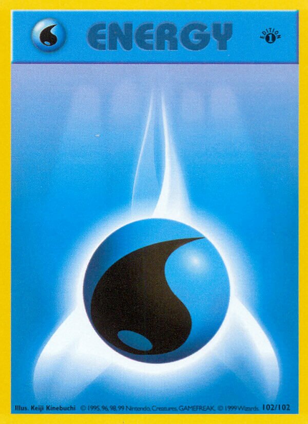 Water Energy 102/102 — Base Set (English Pokémon TCG card)