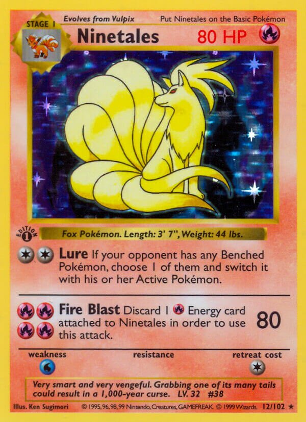 Ninetales 012/102 — Base Set (English Pokémon TCG card)