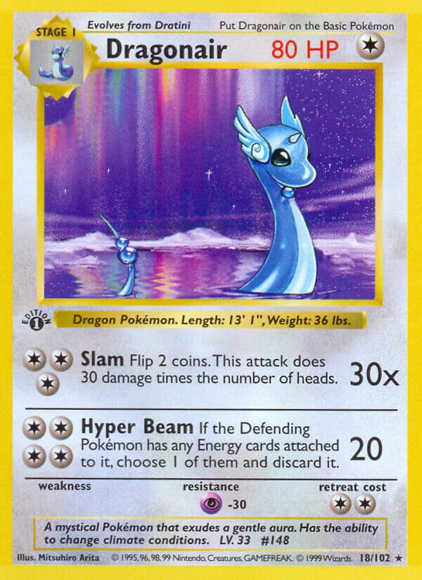 Dragonair 018/102 — Base Set (English Pokémon TCG card)