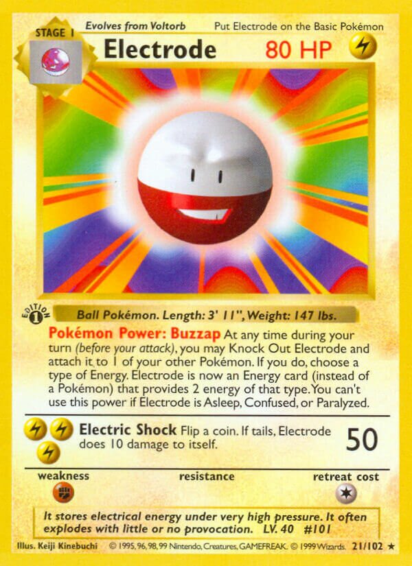 Electrode 021/102 — Base Set (English Pokémon TCG card)