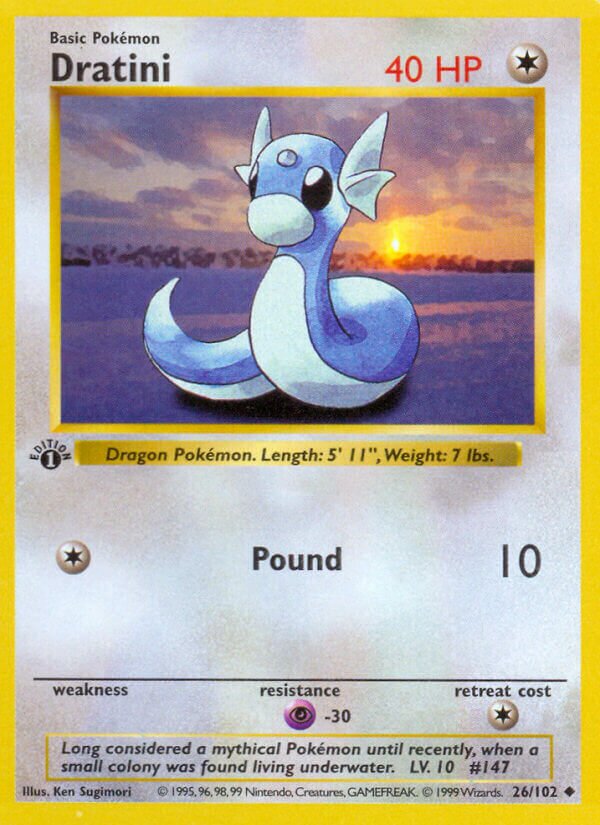 Dratini 026/102 — Base Set (English Pokémon TCG card)